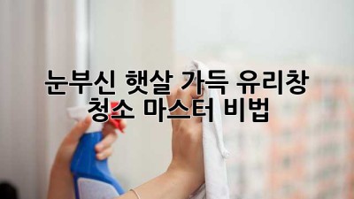 ✨ 눈부신 햇살 가득! 유리창 청소 마스터 비법 ☀️
